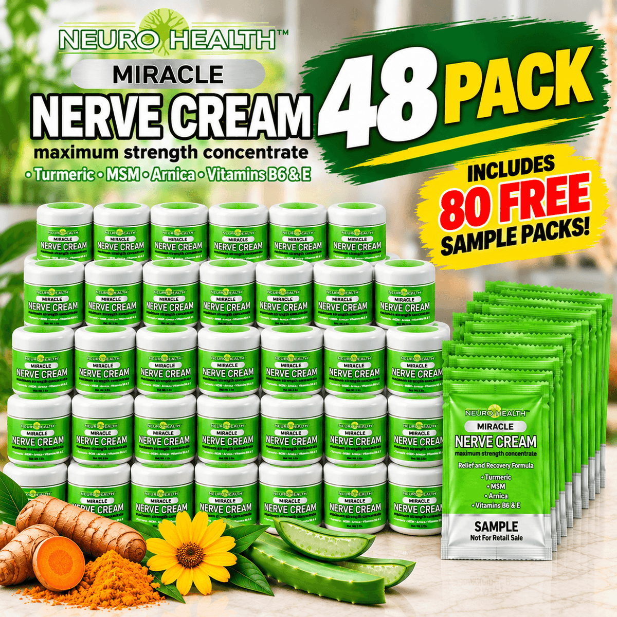Wholesale 48 Pack with 80 FREE Samples | Maximum Strength Whole Body Formula.   $432.00