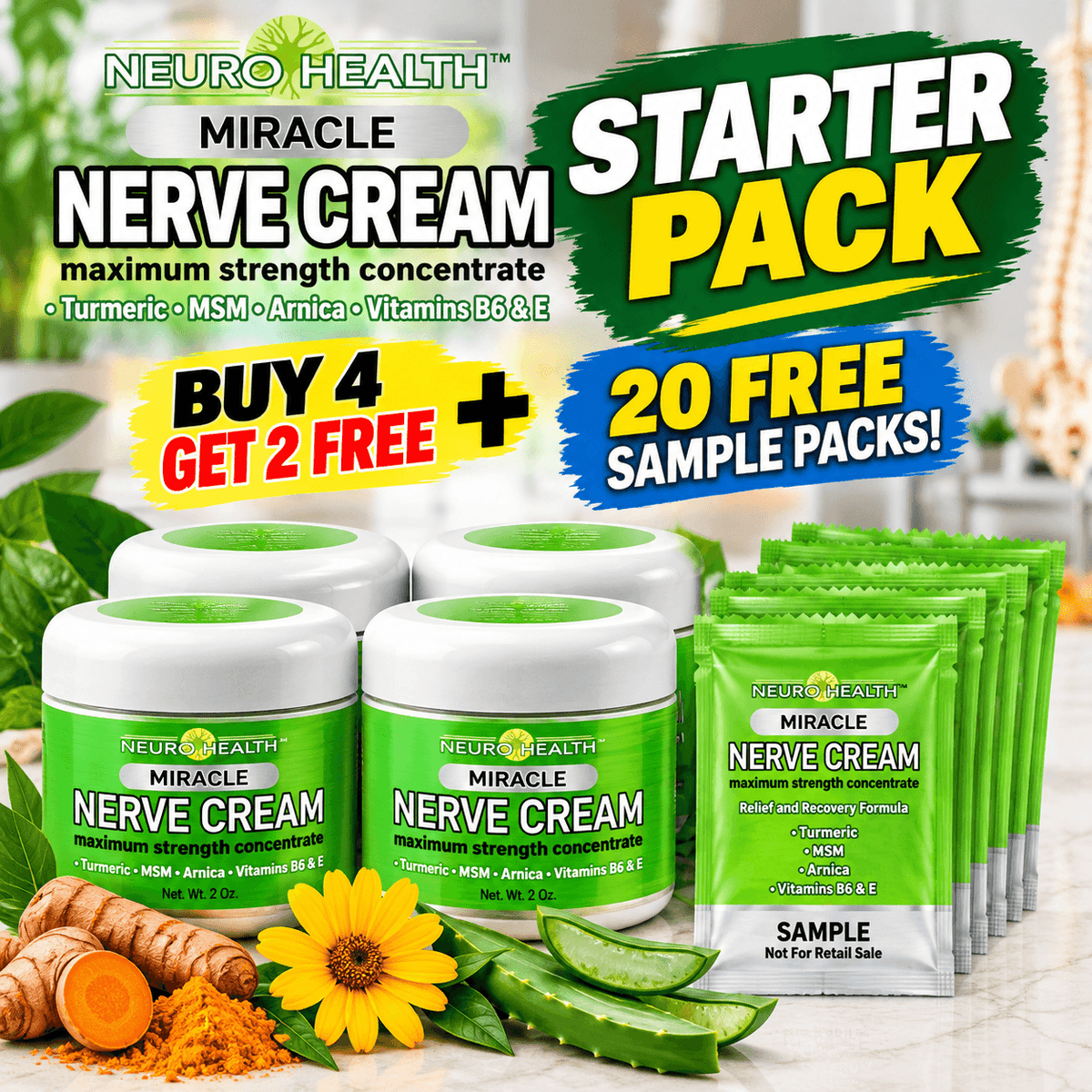 Wholesale Starter Pack with 20 FREE Samples | Maximum Strength Whole Body Formula     $40.00
